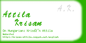 attila krisan business card